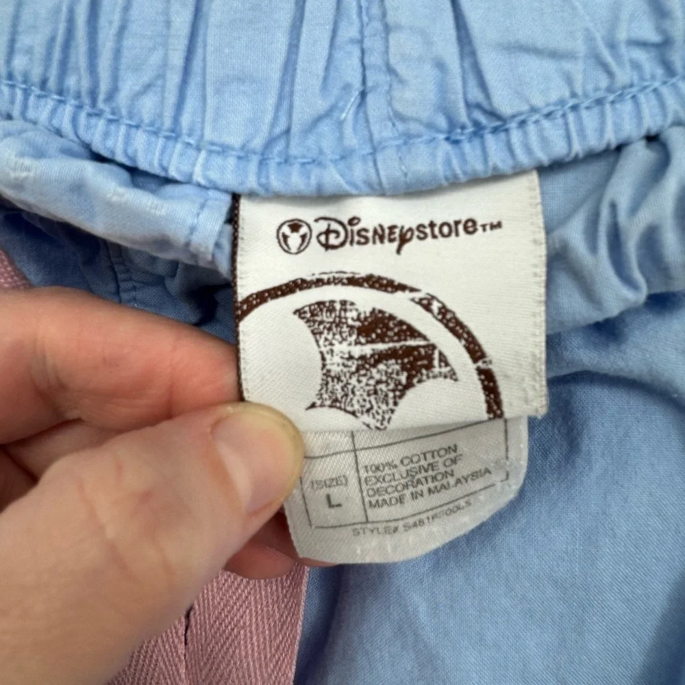 Disney Women's Blue Eeyore Graphic Drawstring Pajama Pant Size Large 100% Cotton - Picture 6 of 7